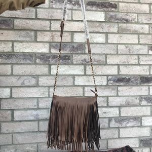 Bronze/Brown Fringe Shoulder Bag